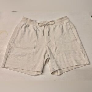 LULULEMON Comfy Off-white textured 7in sweat shorts XL